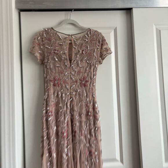 Adrianna Papell Embellished Maxi Dress in Blush - Picture 9 of 16